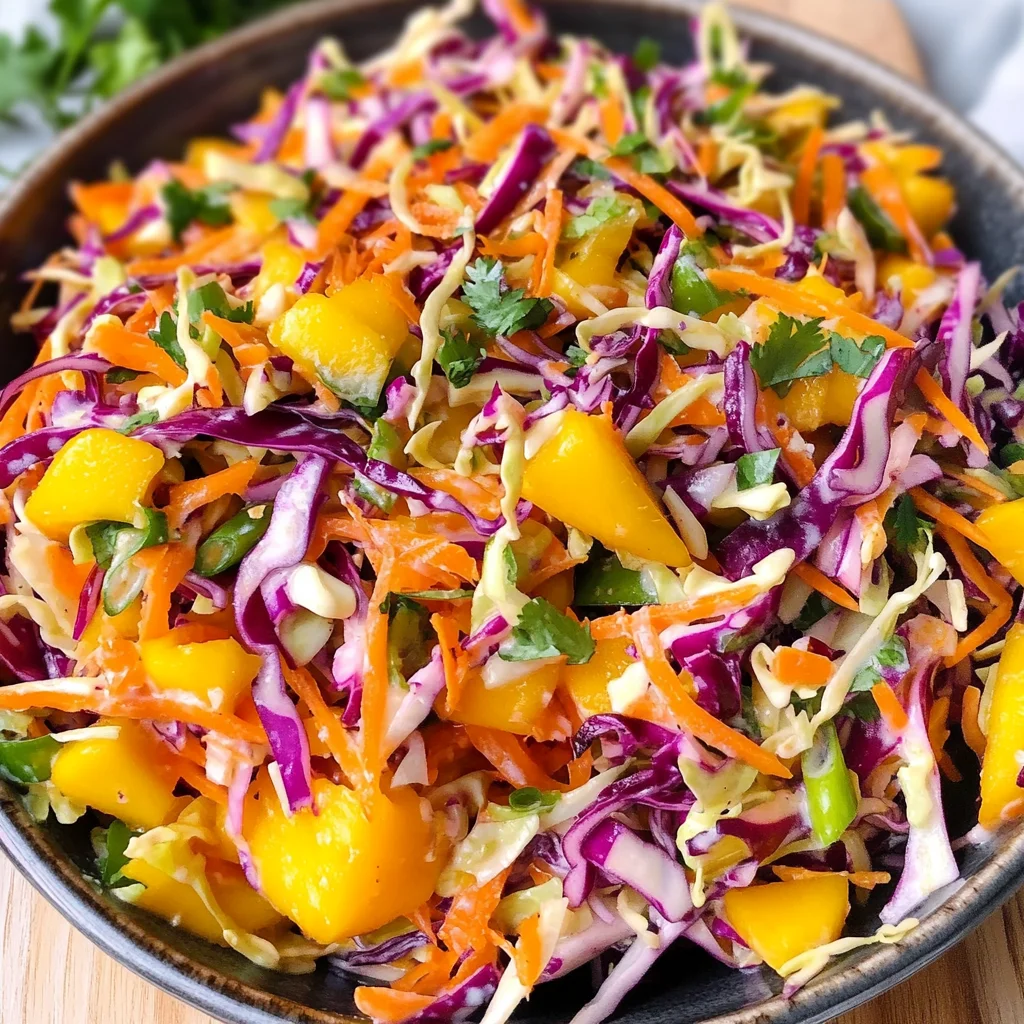 Easy Mango Cabbage Coleslaw