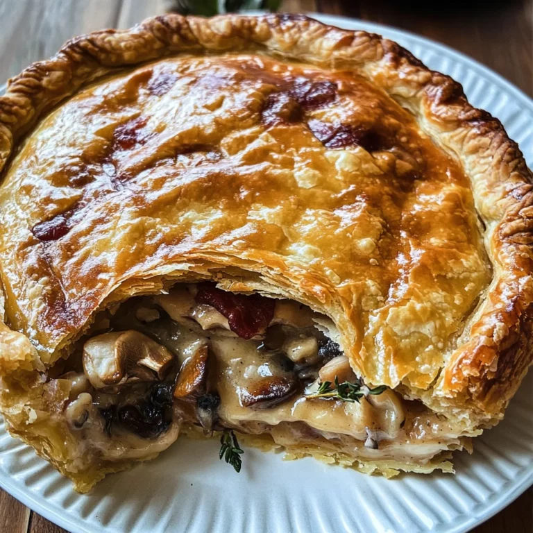 French Chicken And Mushroom Pie (Tourte)