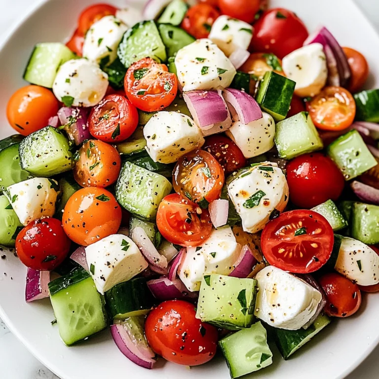Fresh Cucumber Caprese Salad