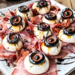 Halloween Antipasto Eyeballs Appetizer