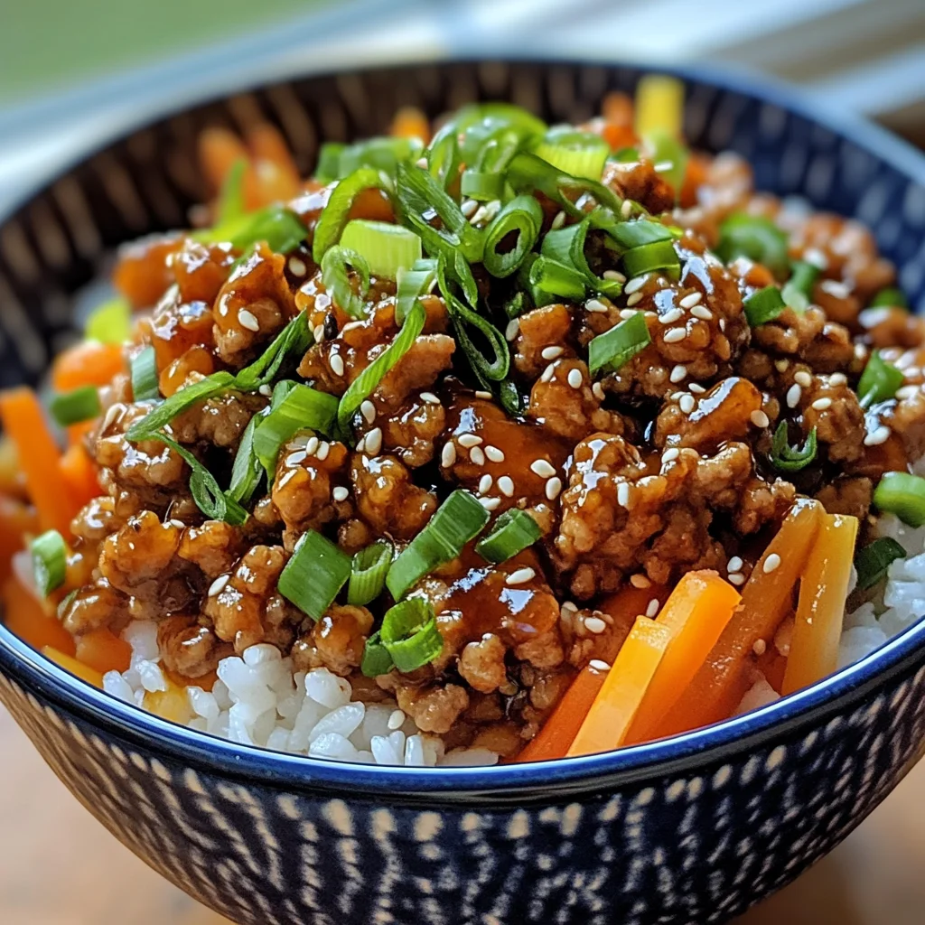 Healthy Ground Turkey Teriyaki Rice Bowl