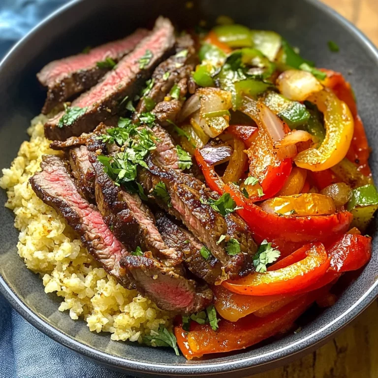 High Protein Steak Fajita Bowl