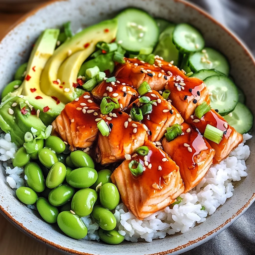 Honey Sriracha Salmon Bowls: A Sweet and Spicy Delight