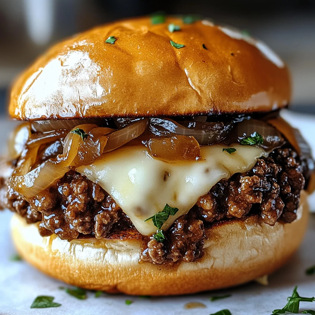 Irresistible French Onion Beef Sloppy Joes