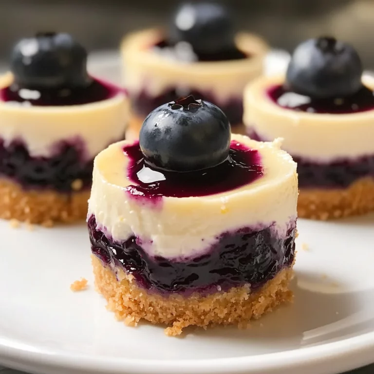 Juicy Mini Lemon Blueberry Cheesecakes