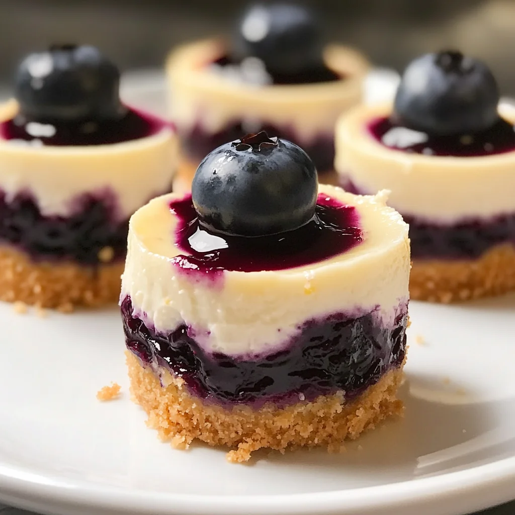 Juicy Mini Lemon Blueberry Cheesecakes