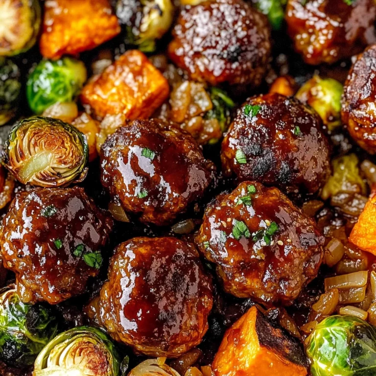 Korean BBQ Meatballs and Vegetables