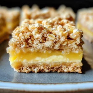 Lemon Oatmeal Crumble Bars