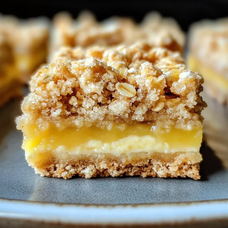 Lemon Oatmeal Crumble Bars