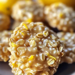 Lemon Oatmeal No-Bake Cookies