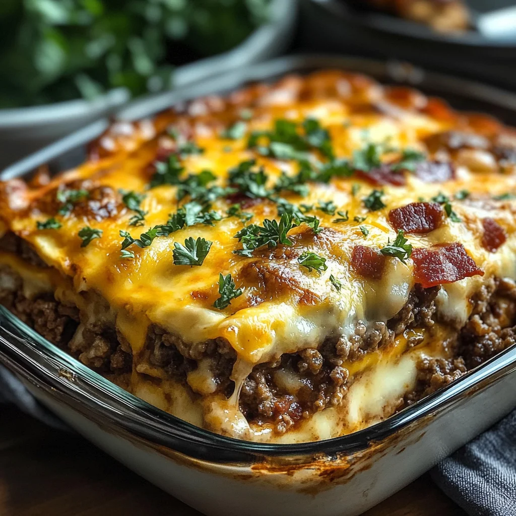 Low-Carb Bacon Cheeseburger Casserole: A Delicious and Easy Recipe for Keto Lovers