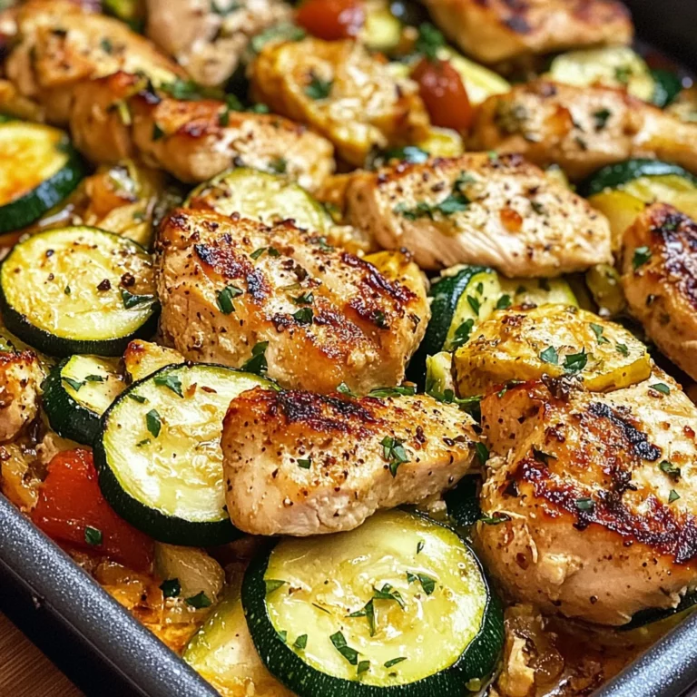 Mediterranean Chicken Zucchini Bake