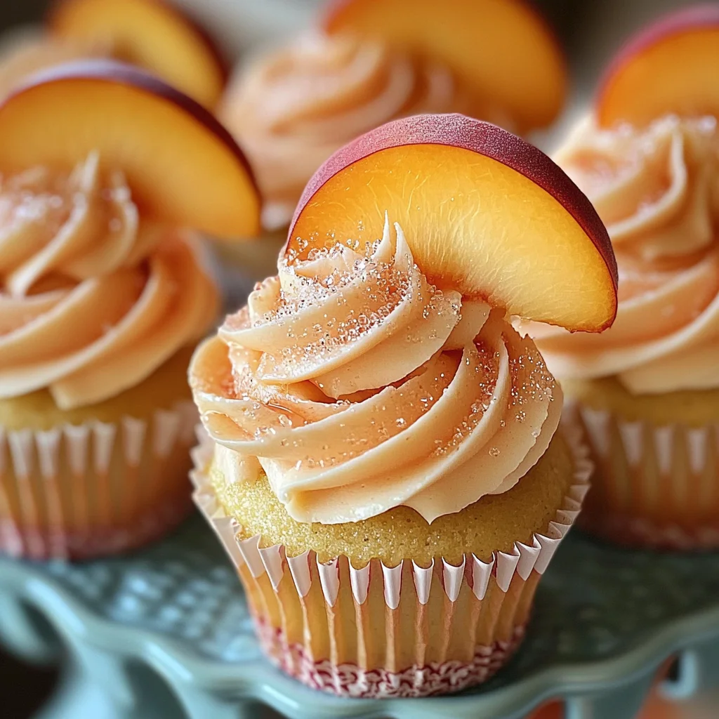 Peach Bellini Cupcakes