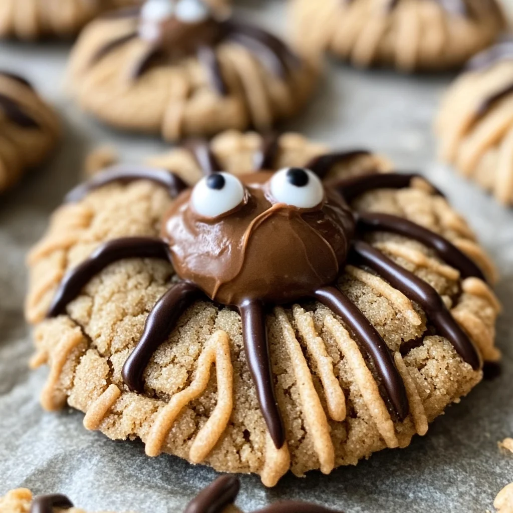 Peanut Butter Spider Cookies
