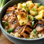 Pineapple Chicken Cauliflower Rice Bowls