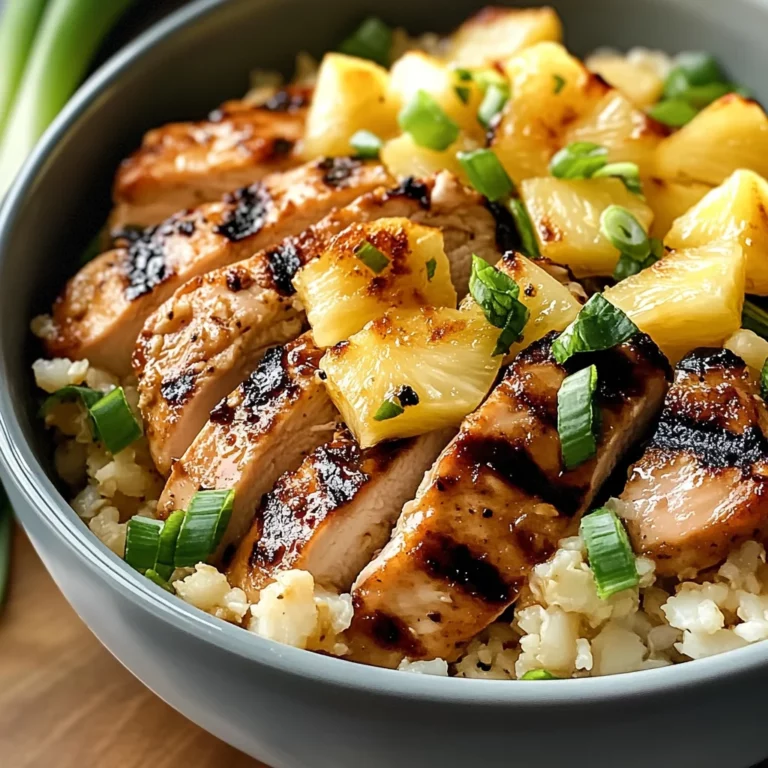 Pineapple Chicken Cauliflower Rice Bowls