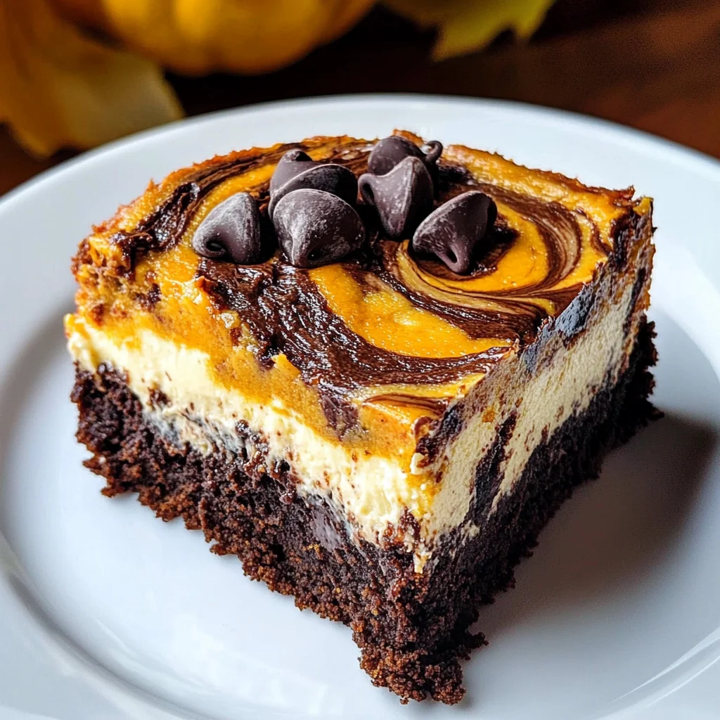 Pumpkin Cheesecake Brownies