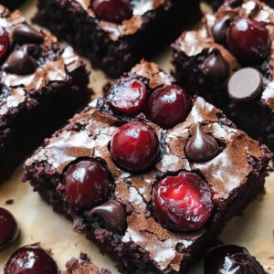 Roasted Chocolate Cherry Brownies
