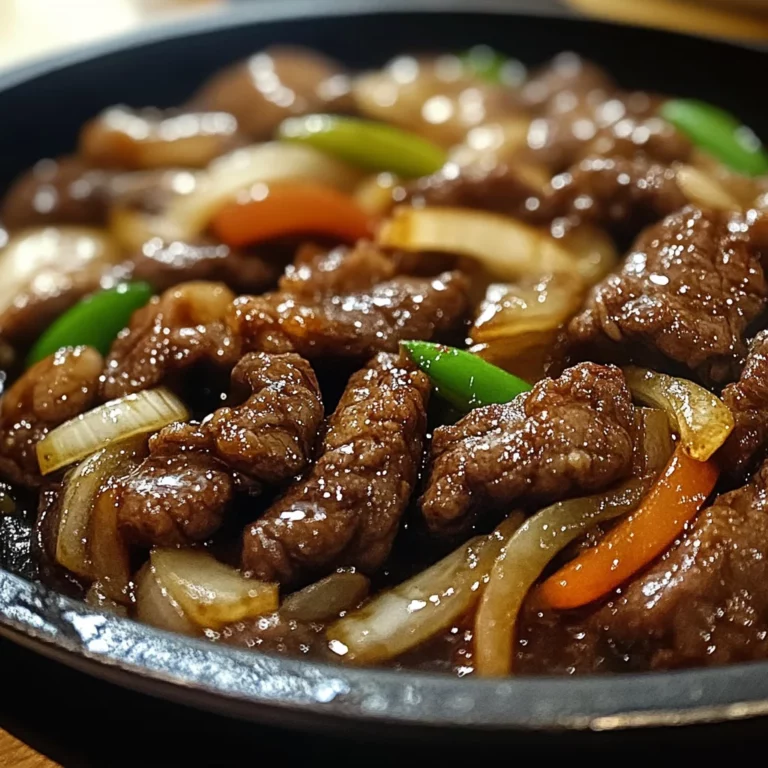Sizzling Chinese Pepper Steak with Onions
