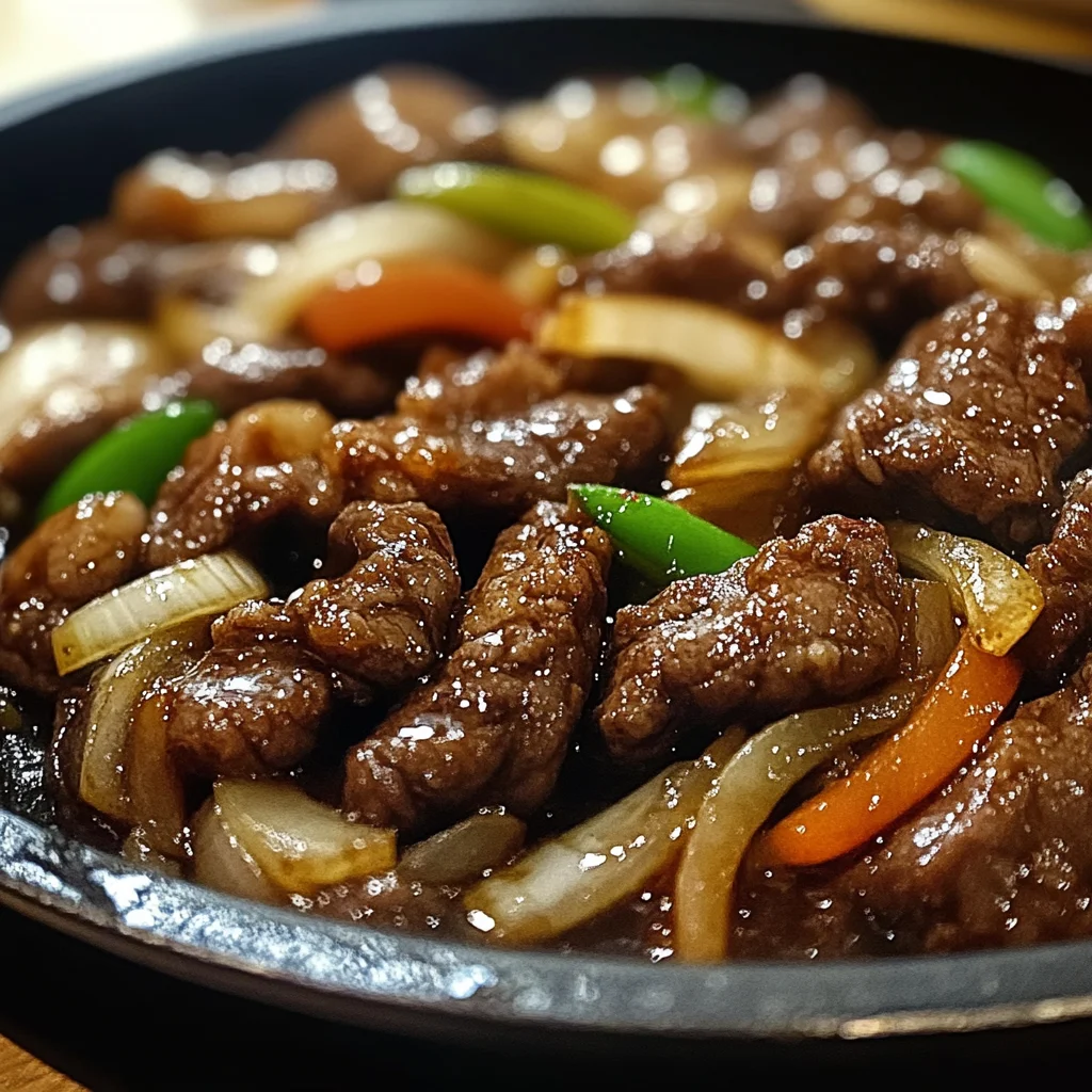 Sizzling Chinese Pepper Steak with Onions