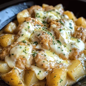Slow Cooker Garlic Parmesan Chicken and Potatoes