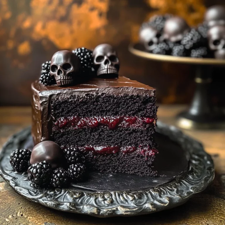 Spooky Black Velvet Halloween Cake