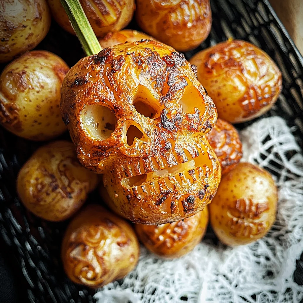 Spooky Halloween Skull Potatoes