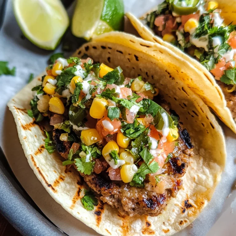 Street Corn Smash Burger Tacos