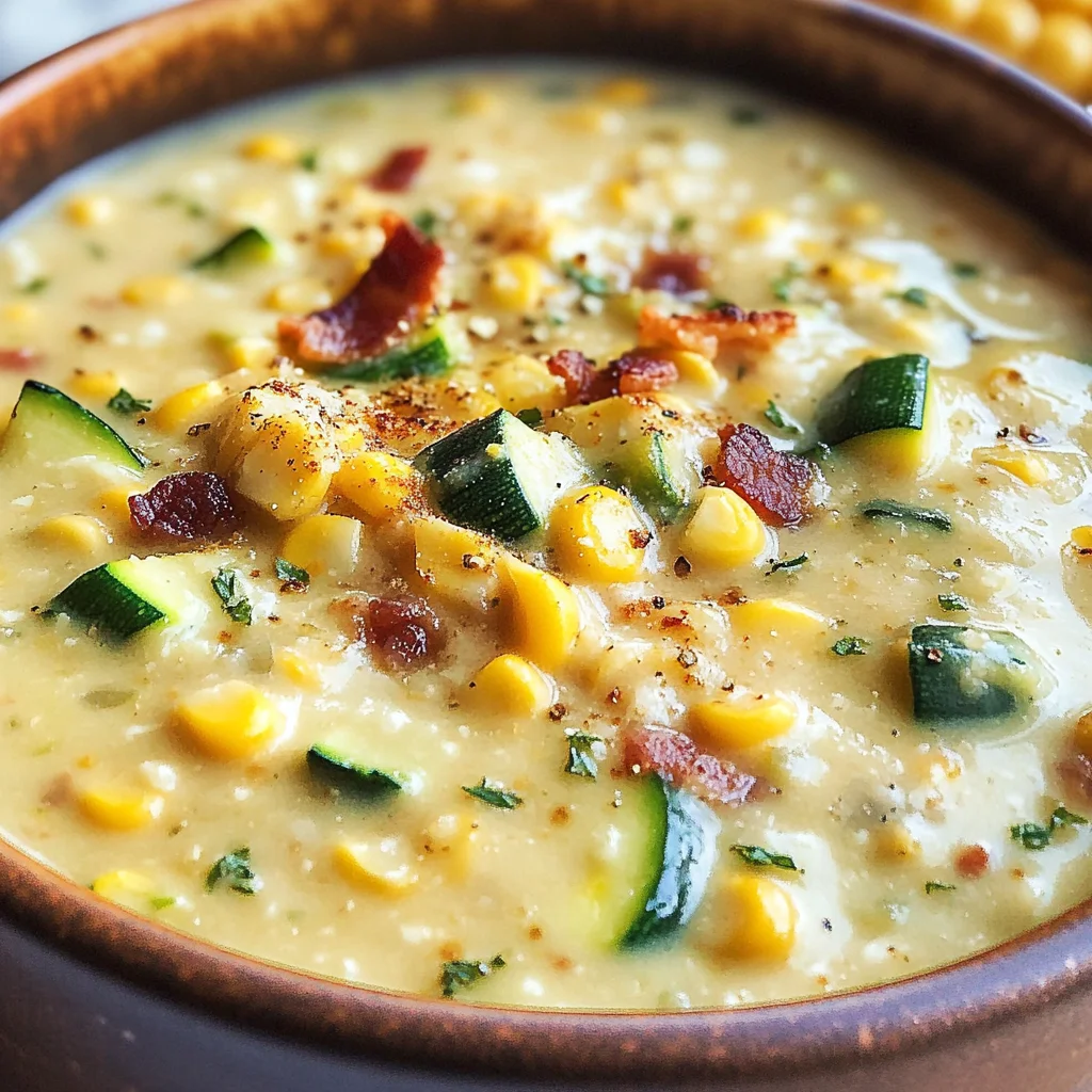 Summer Corn and Zucchini Chowder Recipe
