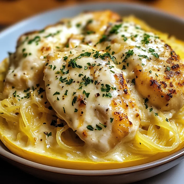 Chicken Alfredo Spaghetti Squash Recipe