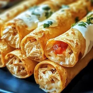 Cream Cheese Chicken Taquitos