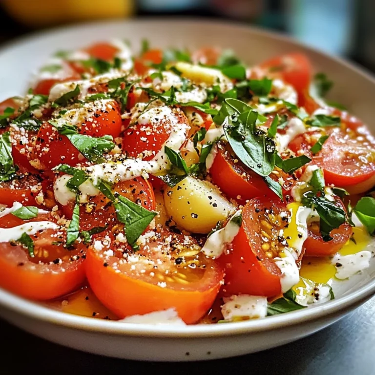 Creamy Tomato Garlic Salad: A Delicious Twist