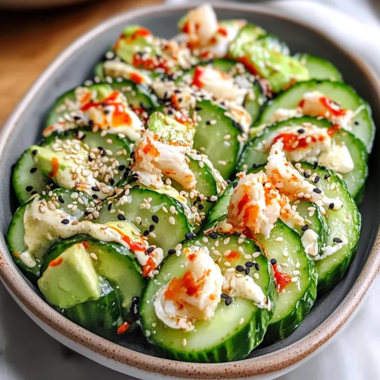Easy California Roll Cucumber Salad
