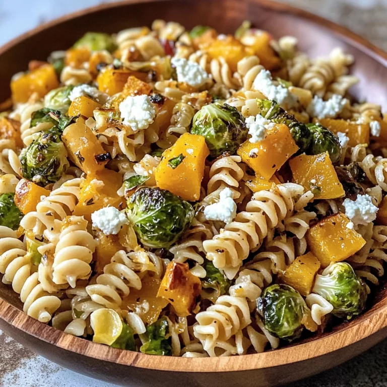 Fall Pasta Salad with Butternut Squash and Brussels