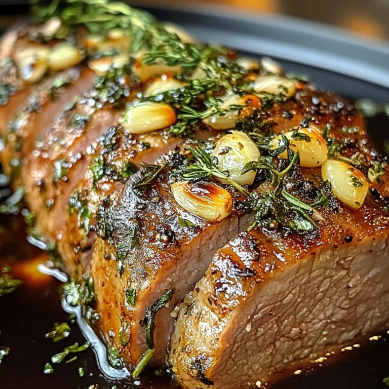 Garlic Herb Roasted Pork Tenderloin