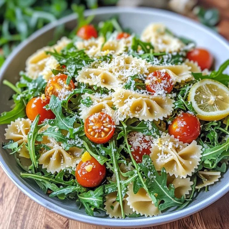 Lemon Arugula Pasta Salad