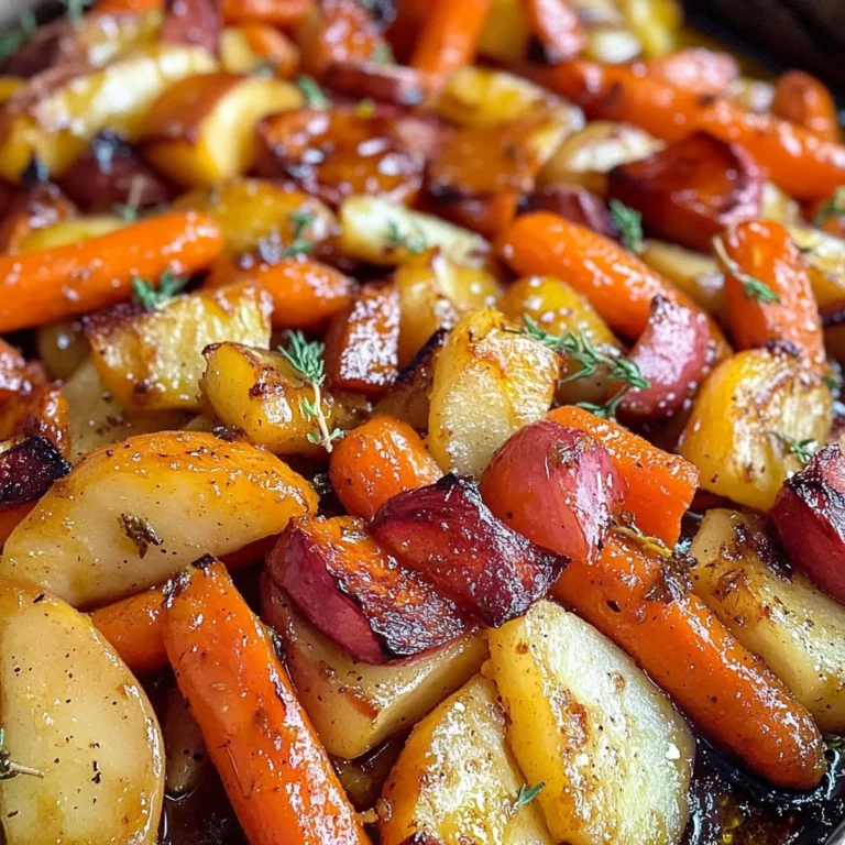 Maple Dijon Roasted Carrots and Apples