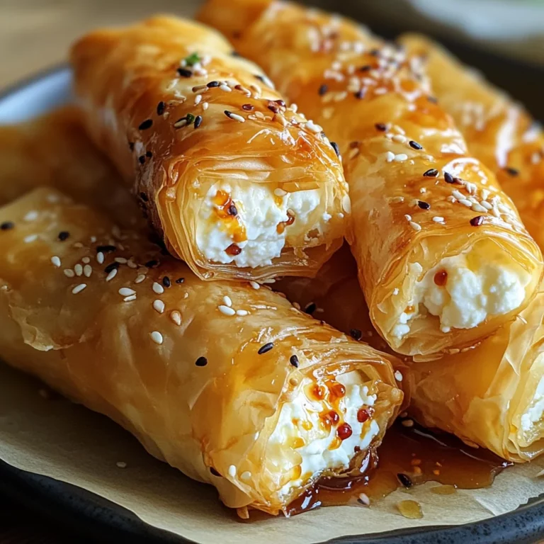 Oven-Fried Feta Rolls with Chili Honey