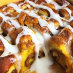 Pumpkin Cinnamon Roll Casserole