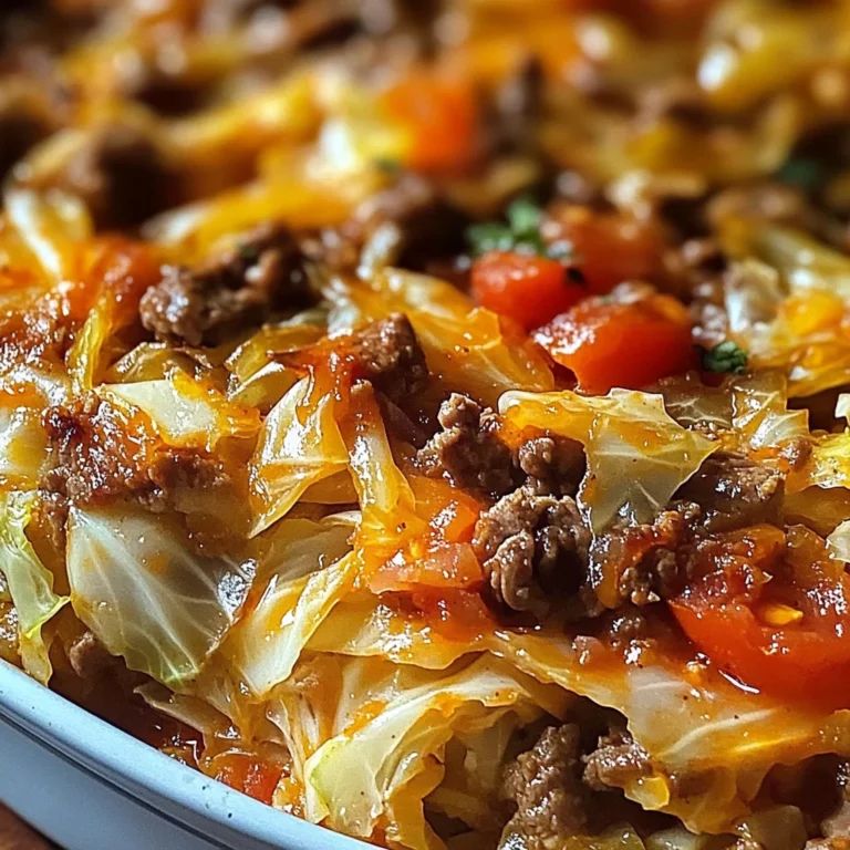 Savory Cabbage Beef Bake Recipe