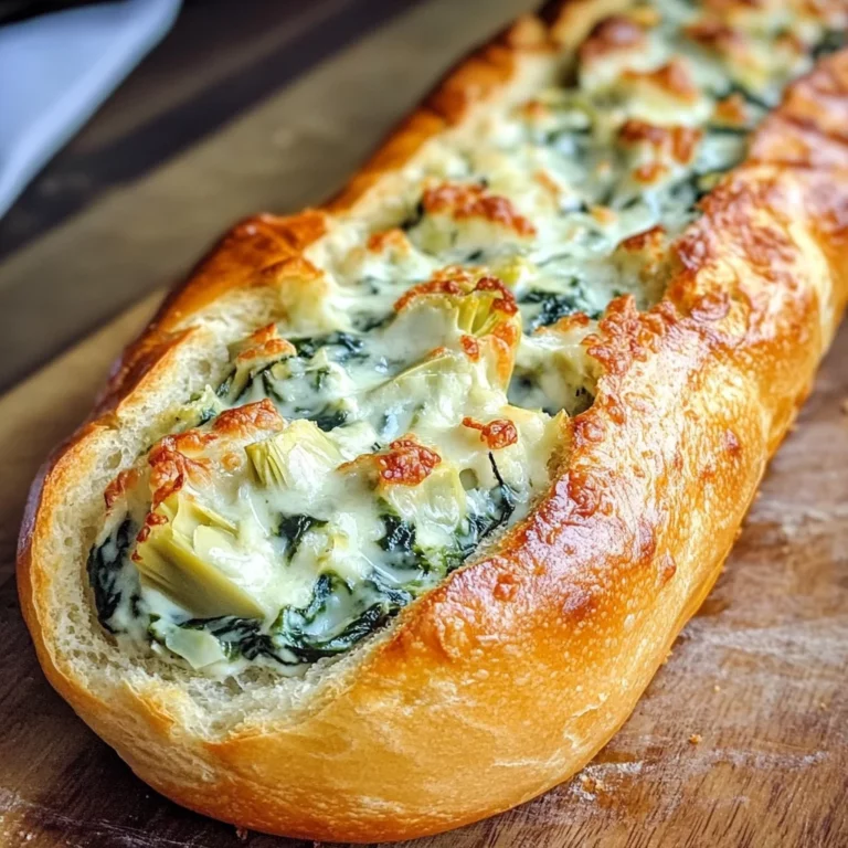 Spinach and Artichoke Stuffed Bread