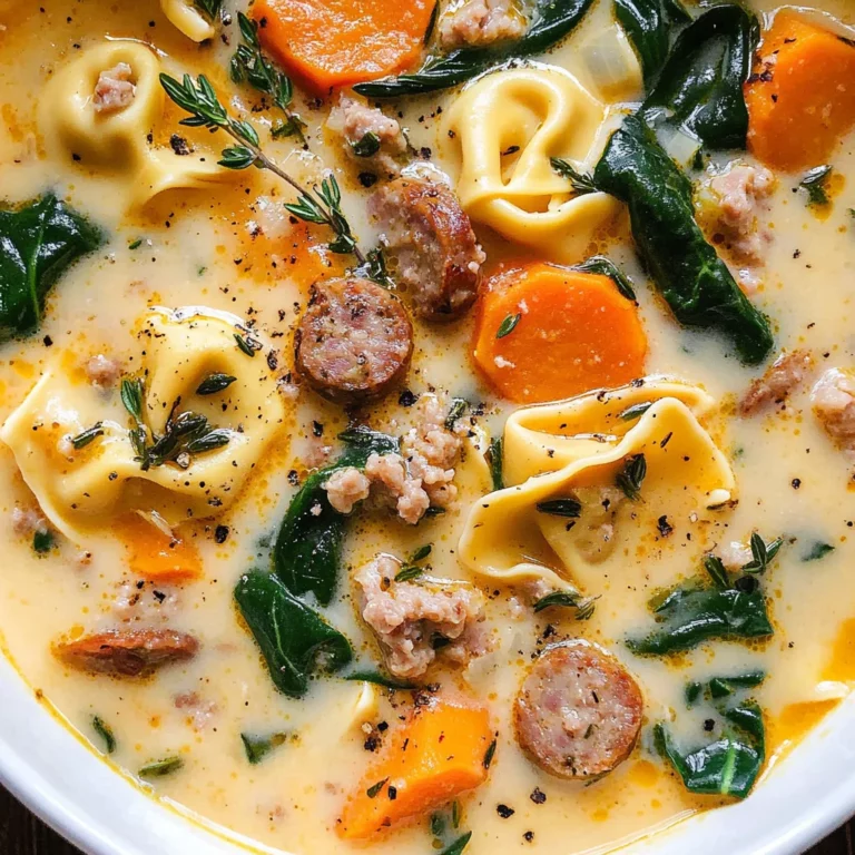 Creamy Sausage Tortellini Soup