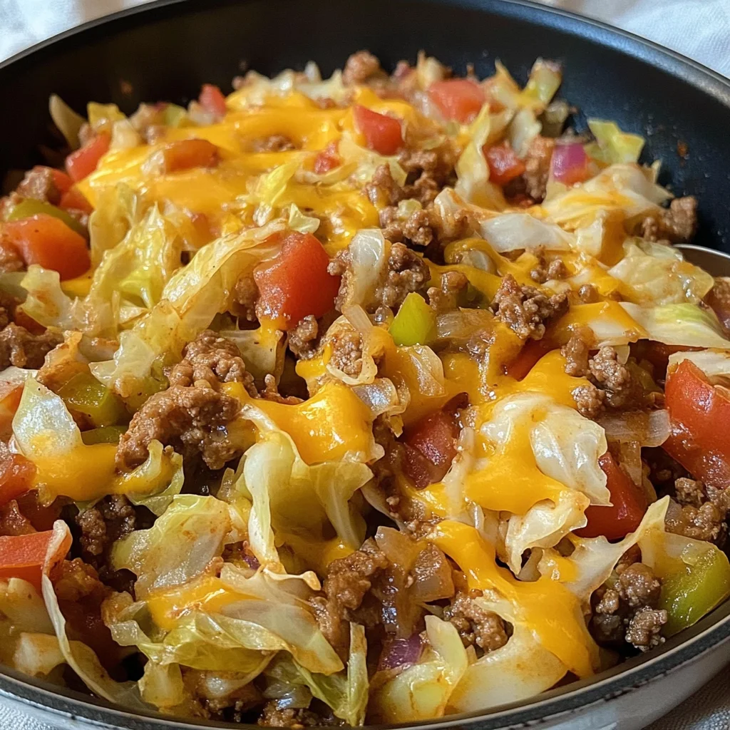 Cabbage Roll Skillet (Easy Keto Ground Beef Dinner Recipe)