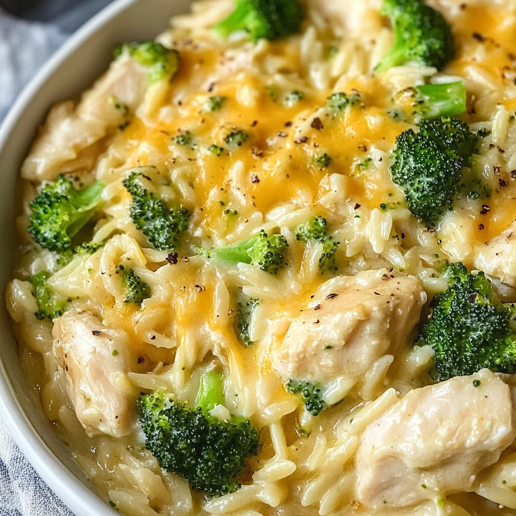 Cheesy Chicken Broccoli Orzo Cheesy Chicken Broccoli Orzo