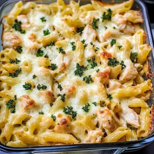 Chicken Alfredo Pasta Bake