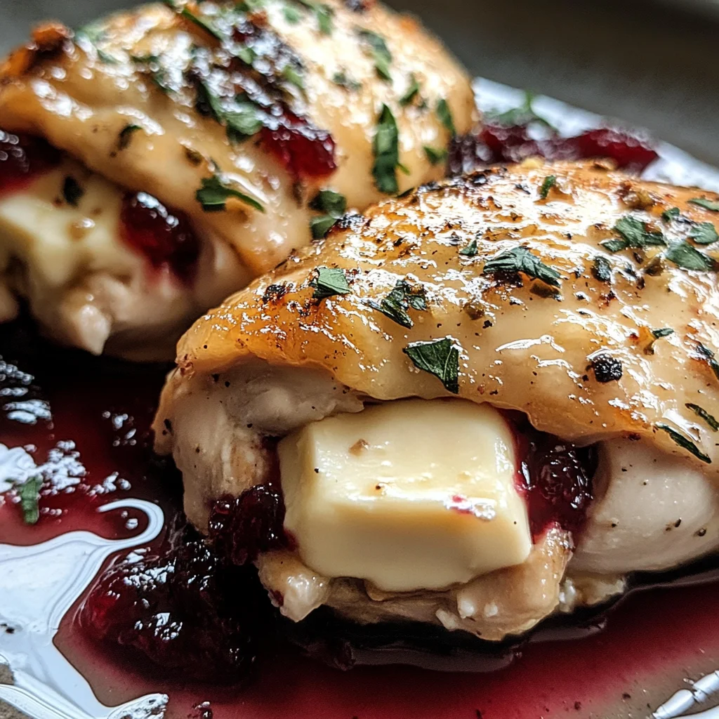 Cranberry and Brie Stuffed Chicken