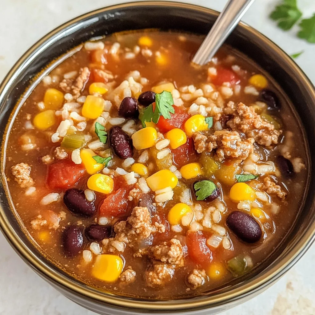 Crock Pot Taco Rice Soup Recipe