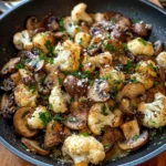 Garlic Cauliflower Mushroom Skillet: Quick & Delicious Dish
