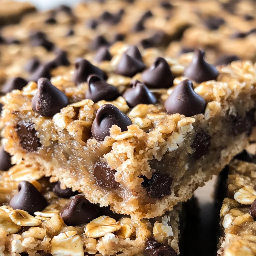 Healthy Chocolate Chip Oatmeal Bars Recipe
