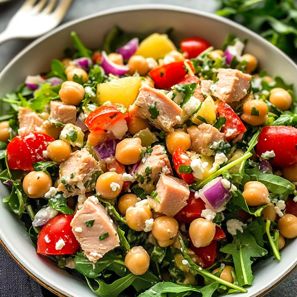 Healthy Tuna Garbanzo Bean Salad